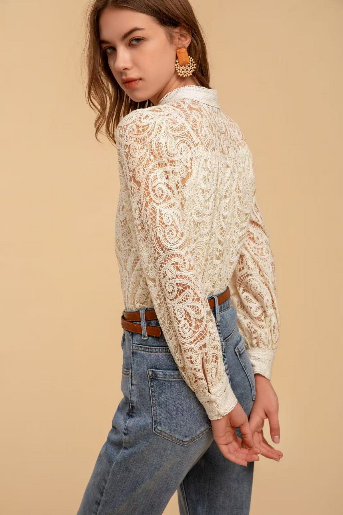 IRINA LACE BUTTON BLOUSE