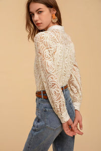 IRINA LACE BUTTON BLOUSE
