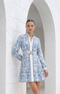 NAOMI BELTED ZIP SHORT DRESS