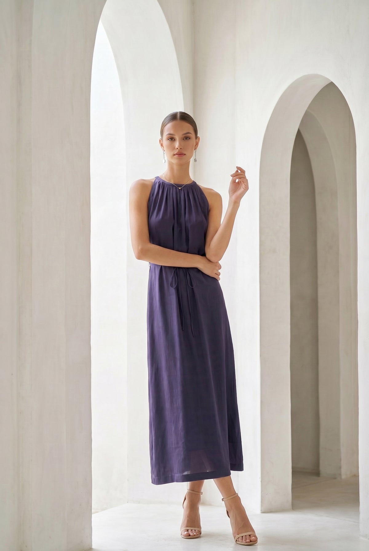CLAUDETTE CUPRO LONG DRESS