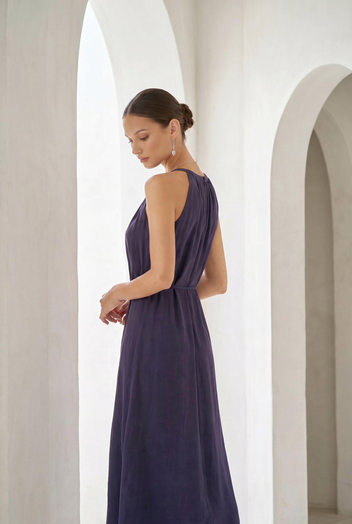 CLAUDETTE CUPRO LONG DRESS