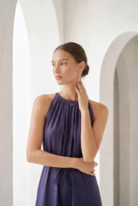 CLAUDETTE CUPRO LONG DRESS