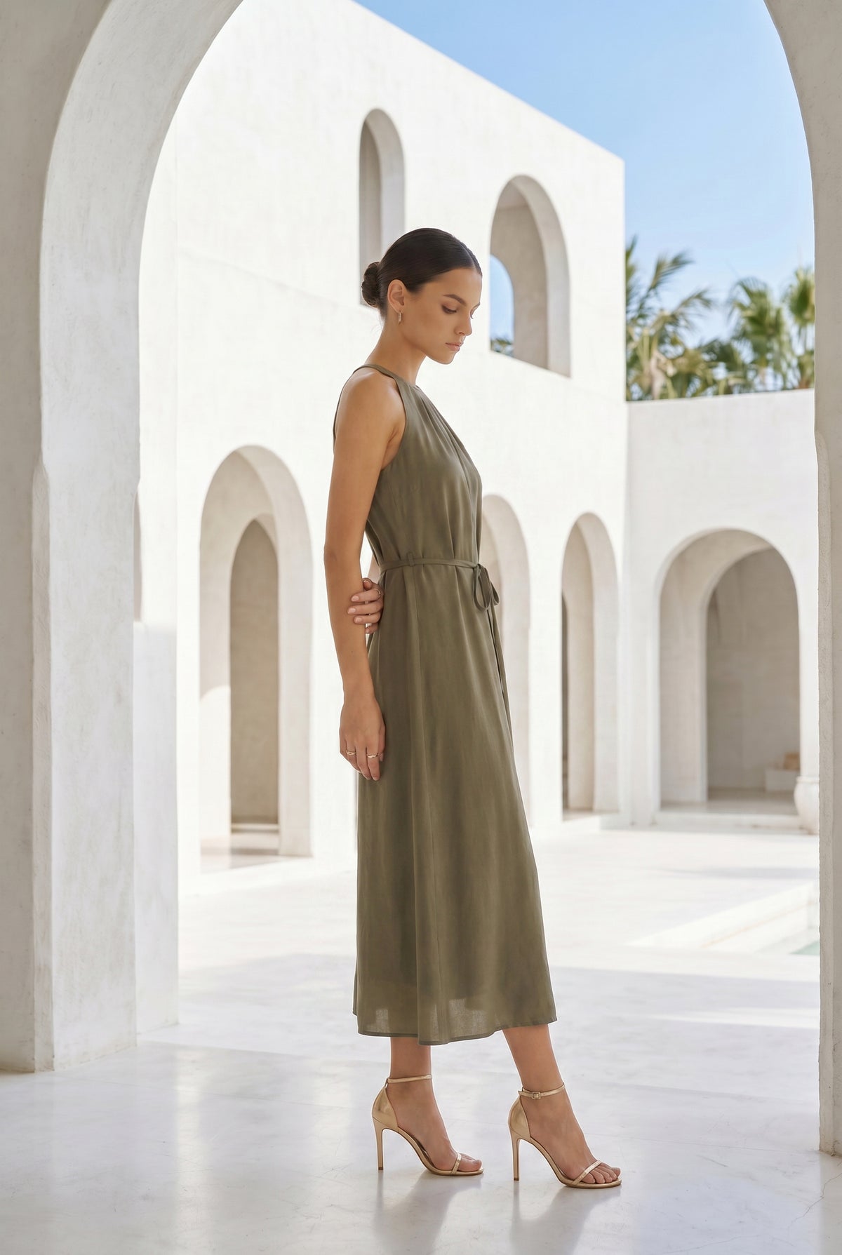 CLAUDETTE CUPRO LONG DRESS