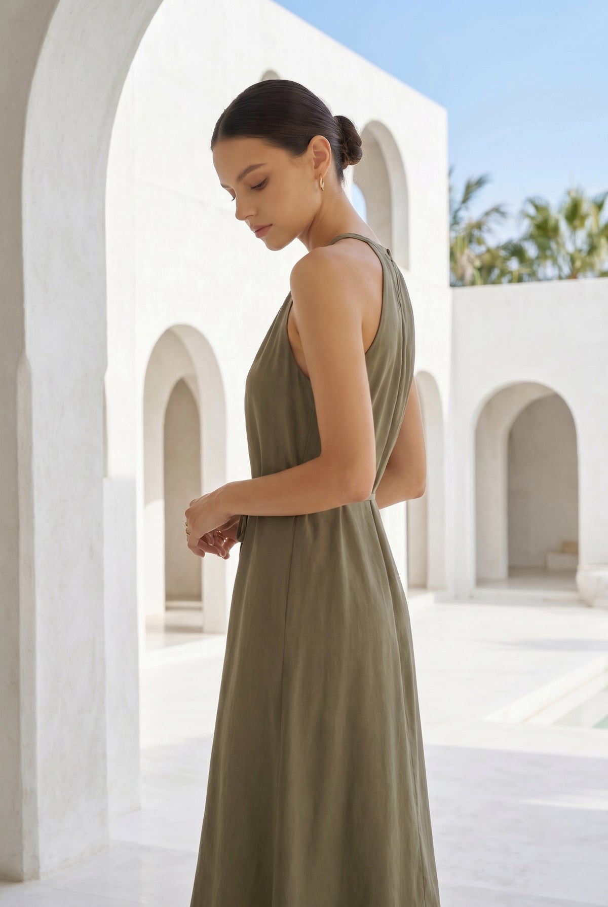 CLAUDETTE CUPRO LONG DRESS