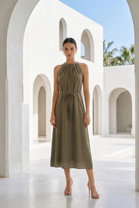 CLAUDETTE CUPRO LONG DRESS