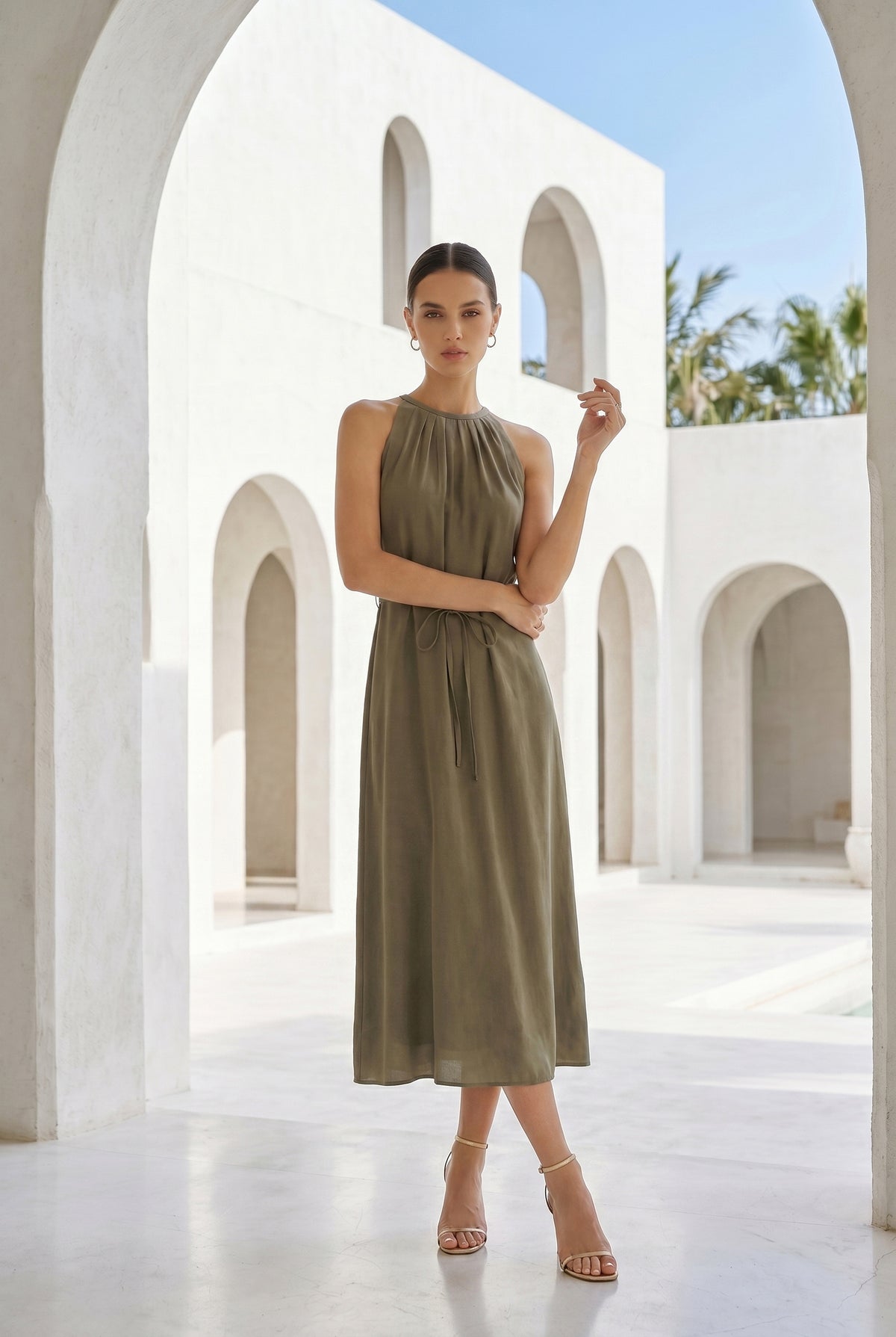 CLAUDETTE CUPRO LONG DRESS