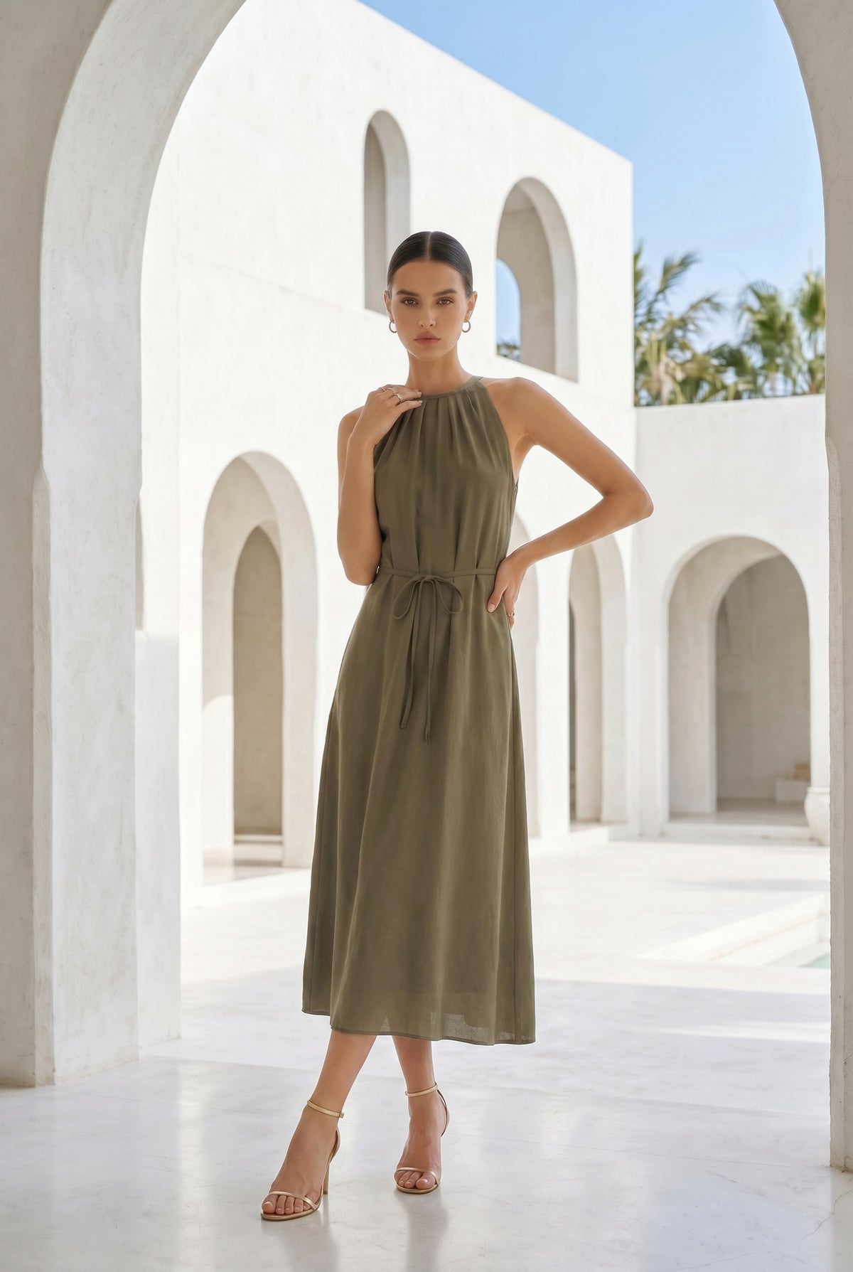 CLAUDETTE CUPRO LONG DRESS