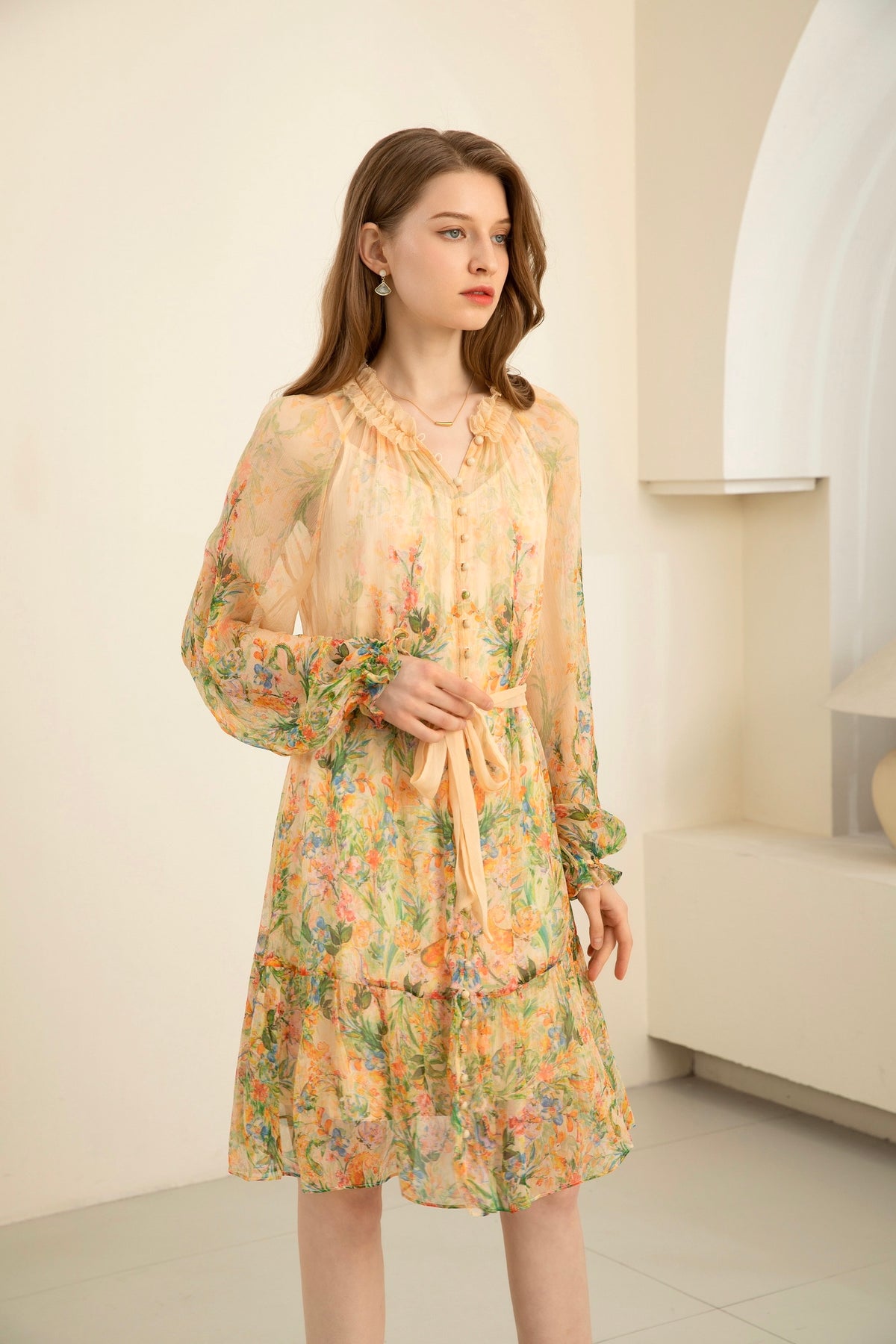 VIOLA SILK SHORT DRESS