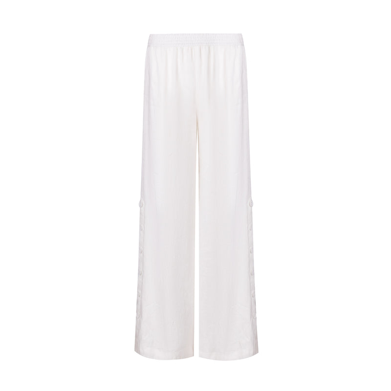 NORMA LINEN SIDE BUTTON PANTS