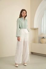 NORMA LINEN SIDE BUTTON PANTS