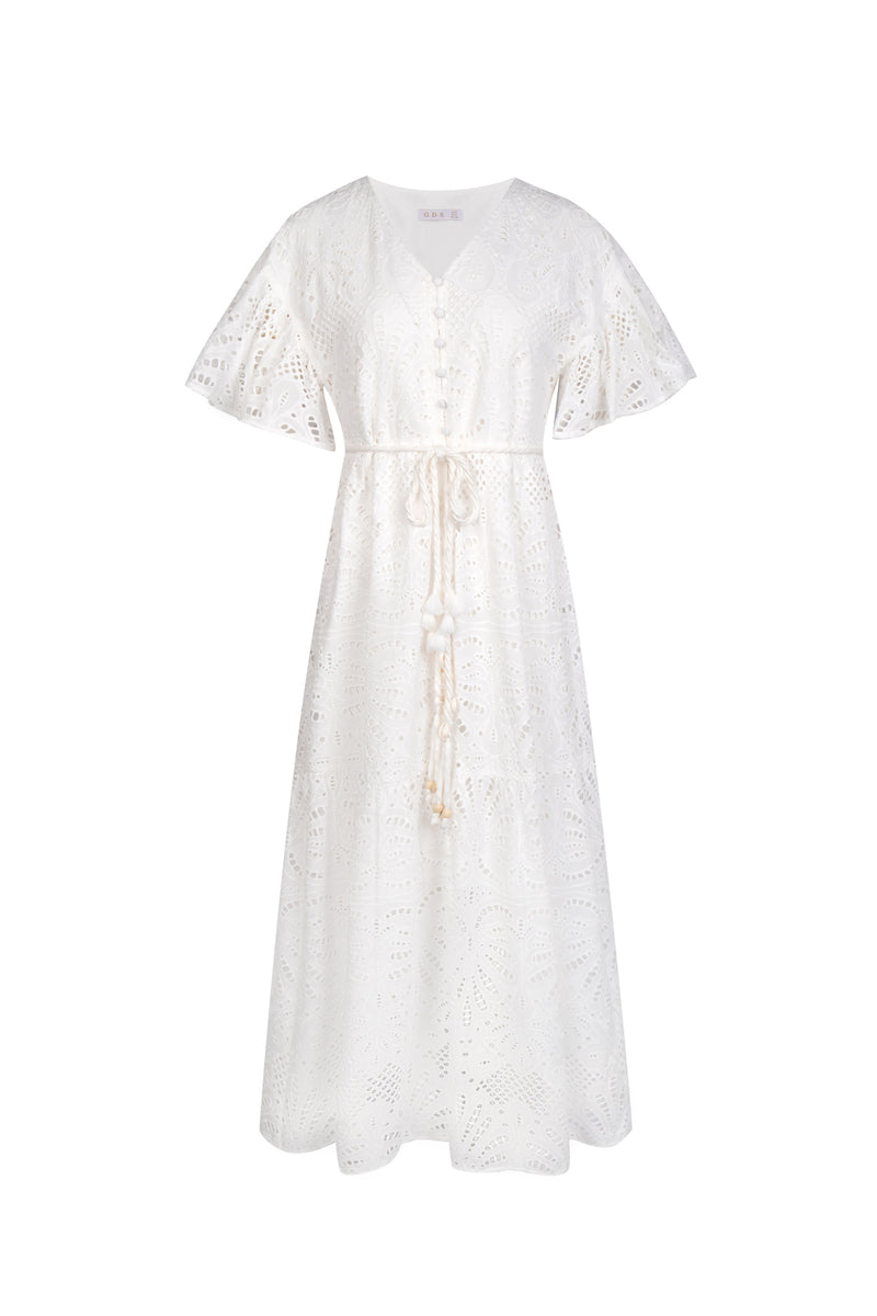 MARGOT EMBROIDERED LONG DRESS