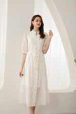 LUCIENNE COTTON SILK DRESS