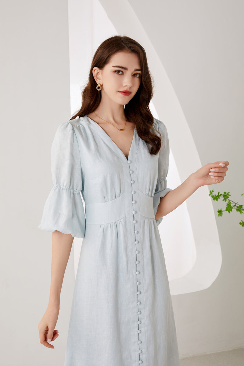 RUBY LINEN LONG DRESS