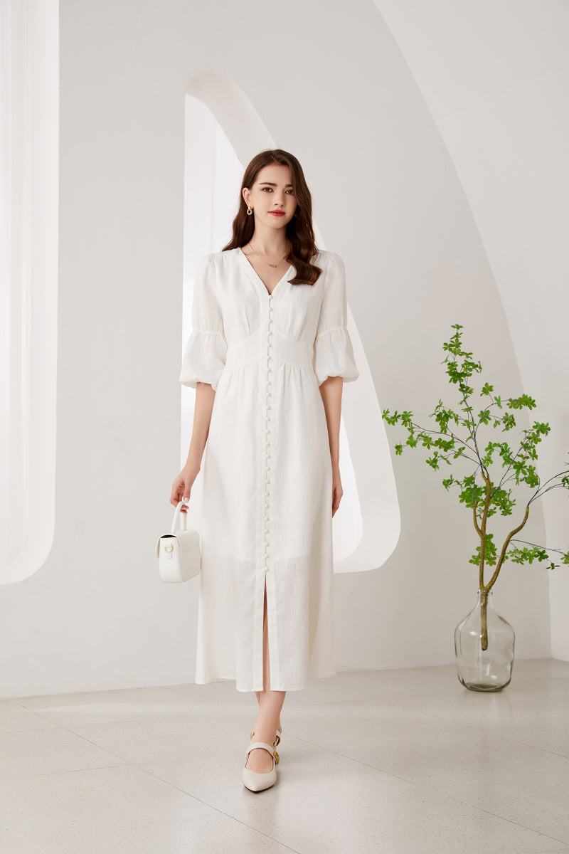 RUBY LINEN LONG DRESS