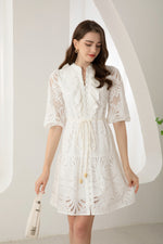 MARGOT EMBROIDERED SHORT DRESS