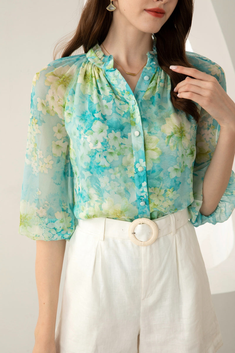 BRIELLE SILK BLOUSE