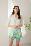 CARINA BELTED LINEN SHORTS