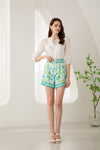 CARINA BELTED LINEN SHORTS