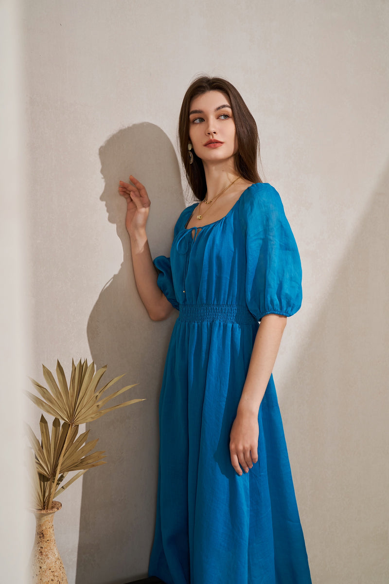 ISLA LINEN LONG DRESS