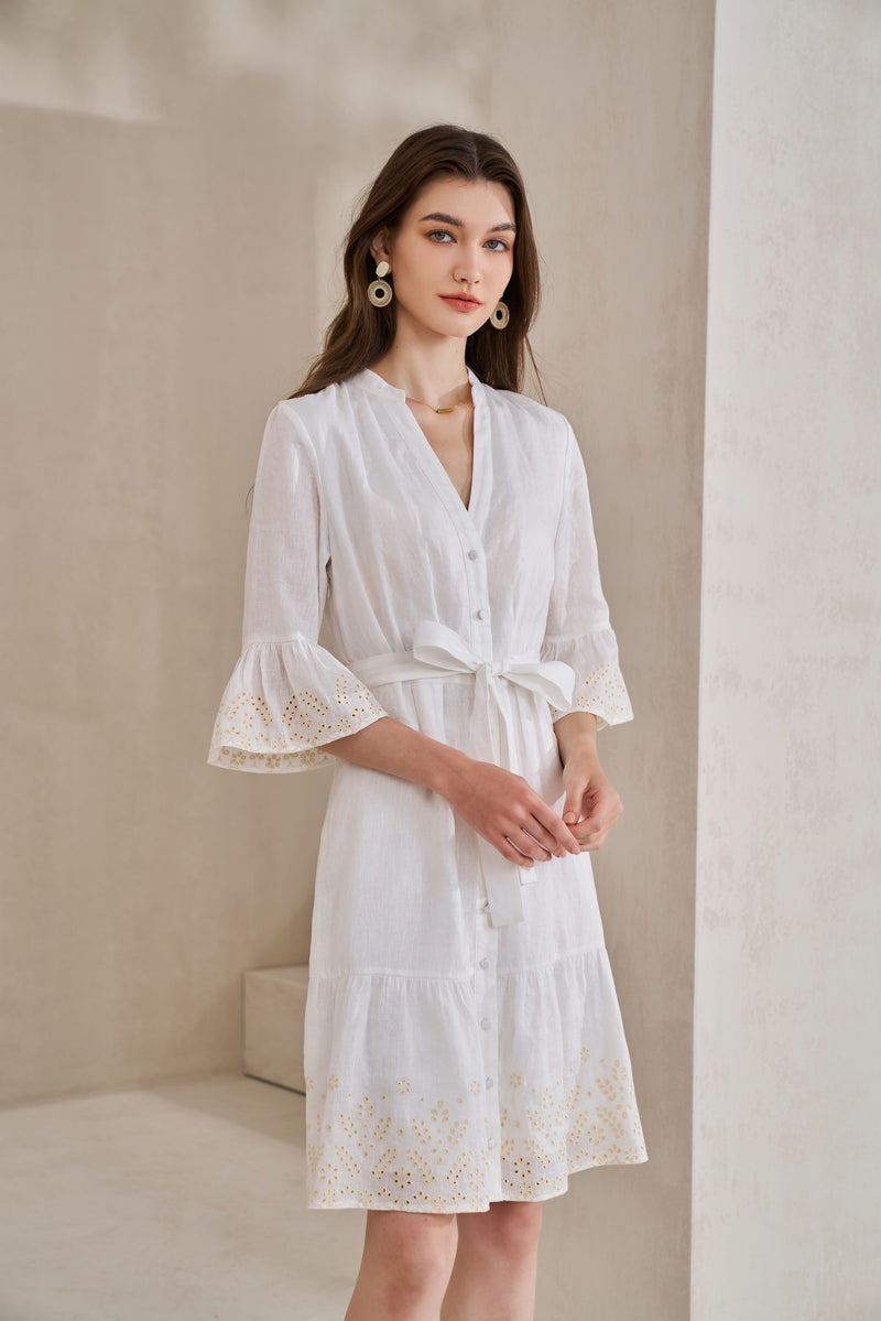 RAVEN LINEN SHORT DRESS