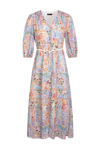 JOELLE BELTED LONG DRESS