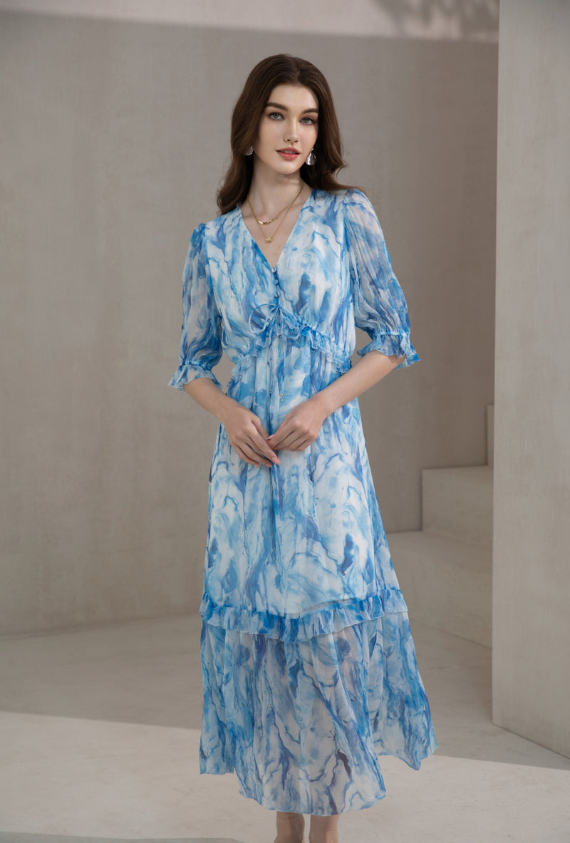 SERAPHINE SILK LONG DRESS