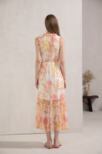 LORELLE SILK LONG DRESS