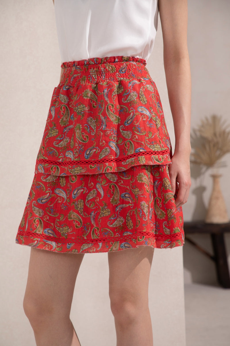 INEZ LINEN SKIRT