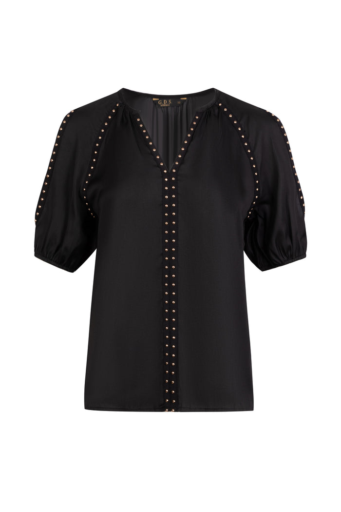 TAHARI STUDDED BLOUSE