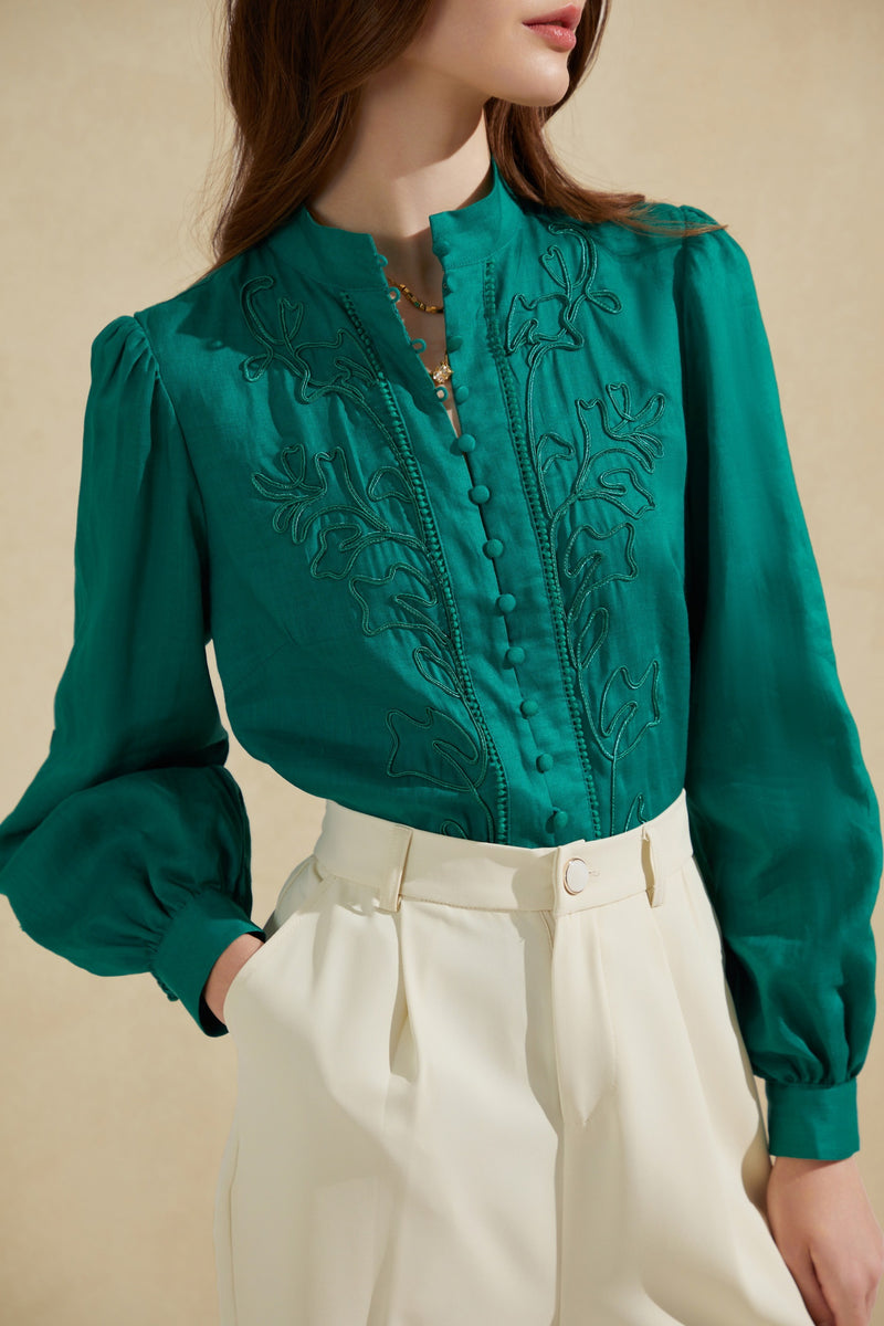 LISBON LINEN BLOUSE