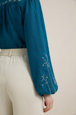 KIERRA LINEN BUTTON BLOUSE