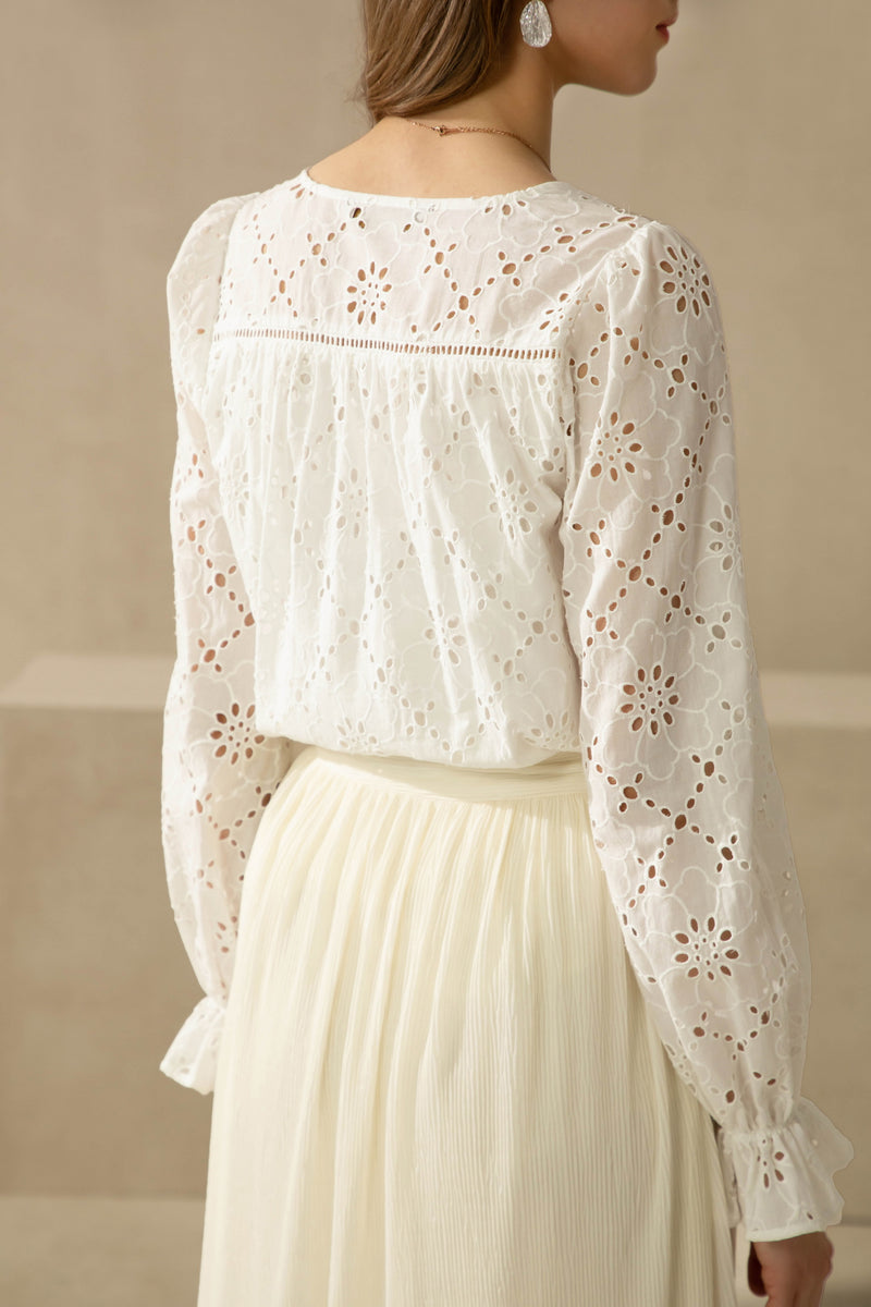 CLARISSE EMBROIDERED BLOUSE