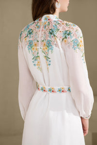 CELESTE LONG CUFF SLEEVES LONG DRESS