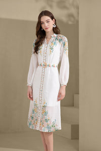 CELESTE LONG CUFF SLEEVES LONG DRESS