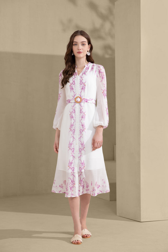 NICOLETTE LONG SLEEVES LONG DRESS