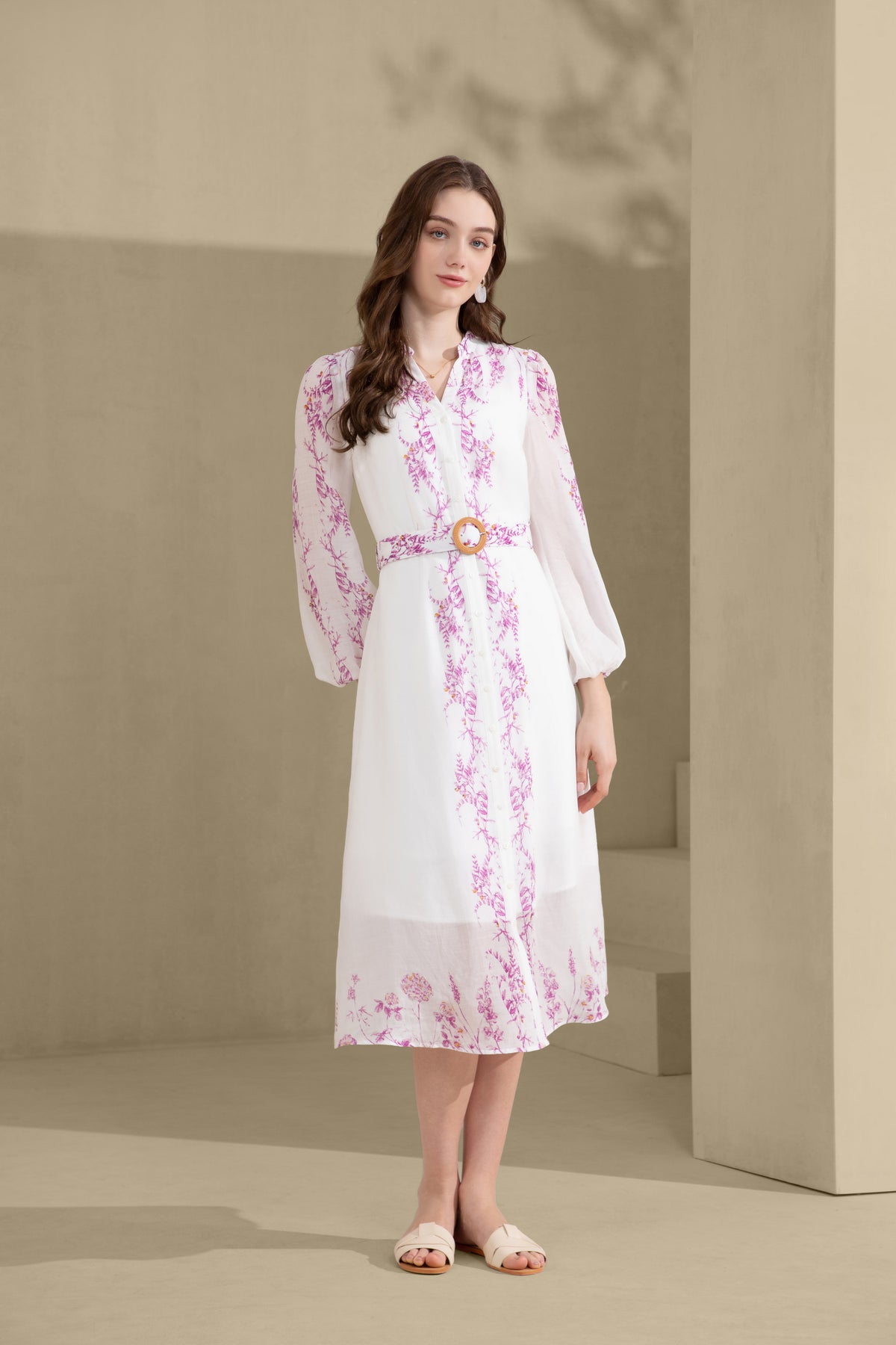 NICOLETTE LONG SLEEVES LONG DRESS