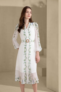 NICOLETTE LONG SLEEVES LONG DRESS