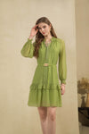 SYLVIE LONG SLEEVE TENCEL DRESS