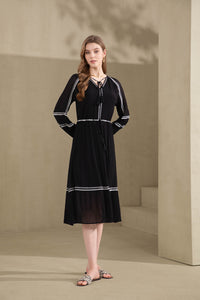 ROSANTICA EMBROIDERED LONG DRESS