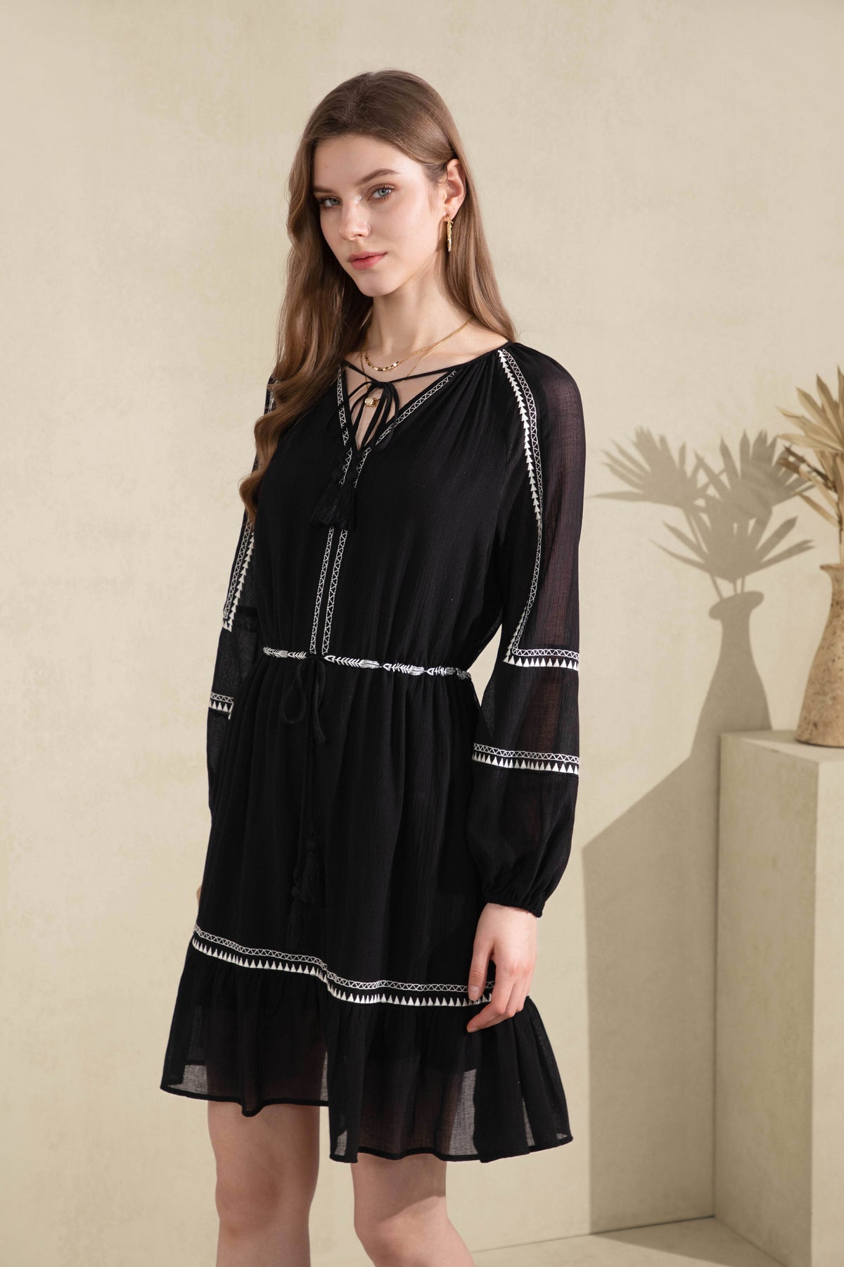 ROSANTICA EMBROIDERED DRESS