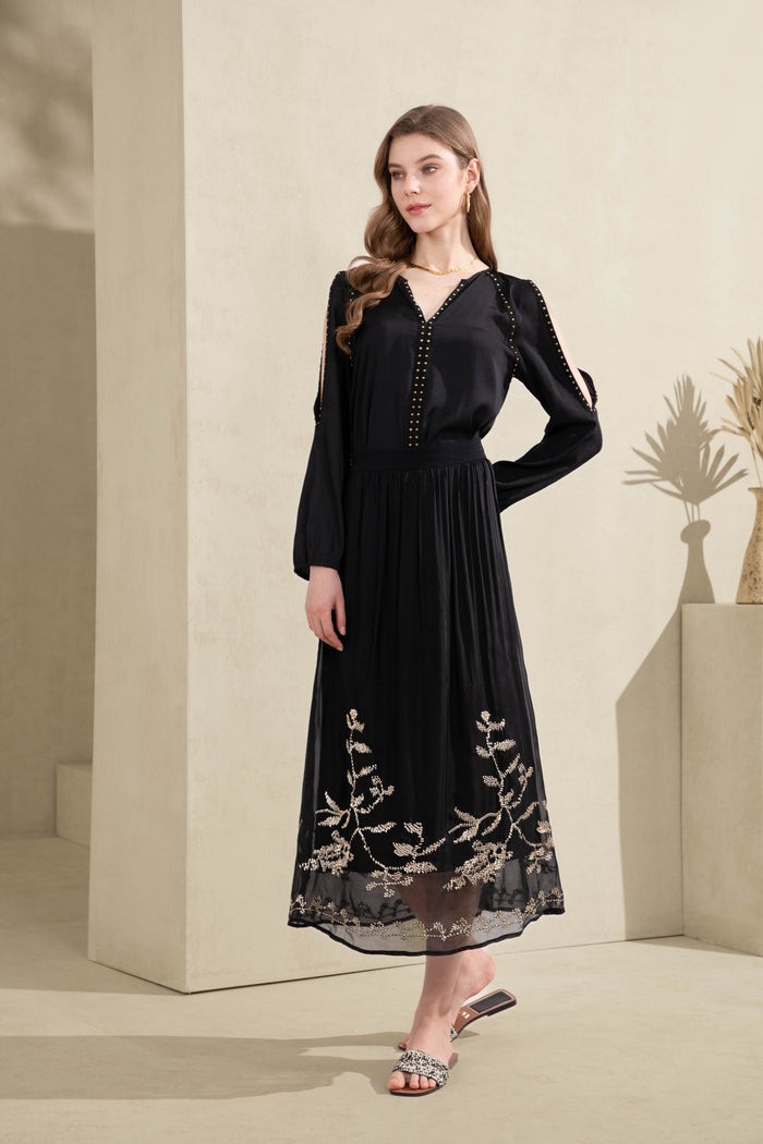 OLIVIANE EMBROIDERED SKIRT