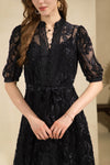 YVETTE LACE SHORT SLEEVES SHORT DRESS