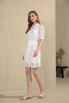 YVETTE LACE SHORT SLEEVES SHORT DRESS