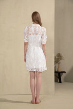 YVETTE LACE SHORT SLEEVES SHORT DRESS