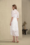 YVETTE LACE SHORT SLEEVES LONG DRESS