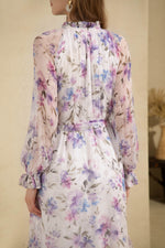 ADA LONG SLEEVE SILK DRESS