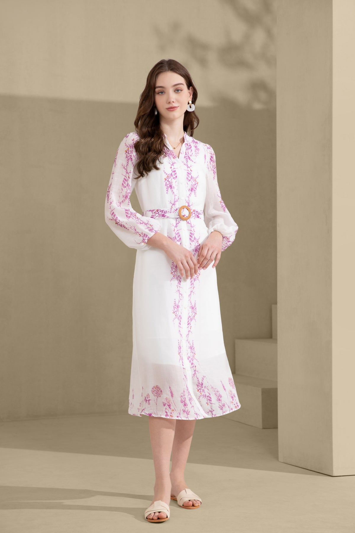 NICOLETTE LONG SLEEVES LONG DRESS