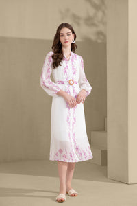 NICOLETTE LONG SLEEVES LONG DRESS