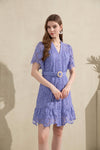 AMBRE RUFFLE SLEEVES SHORT DRESS