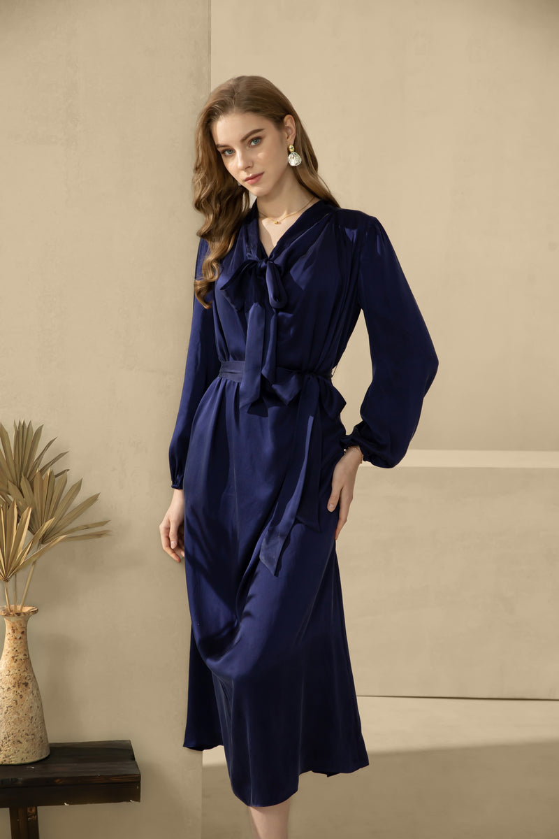 STELLA SILK LONG DRESS